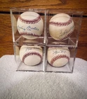 Mickey Mantle Signed Rawlings Official American League Baseball Lot of 4 signed