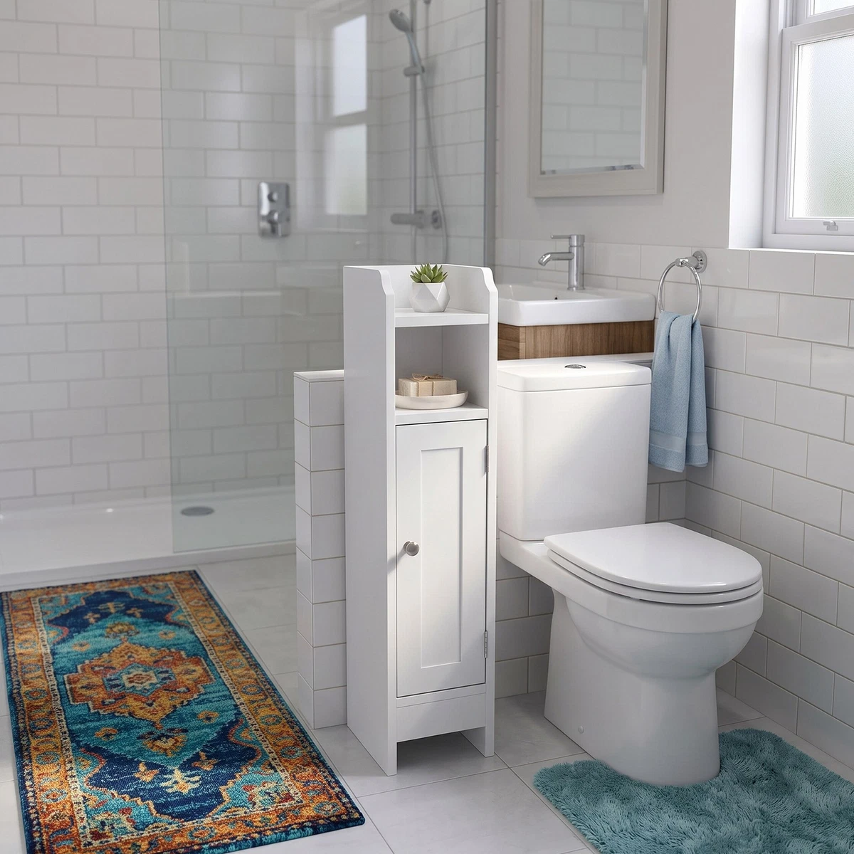 Armario de baño armario de baño armario de baño baño armario midi armario de nicho blanco