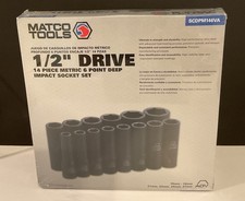 Sealed Matco Adv Scdpm146va 14 Pc. 12 Drive Metric Deep Impact Socket Set Case