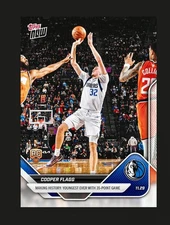 2025-26 TOPPS NOW NBA #67 COOPER FLAGG RC MAVERICKS YOUNGEST WITH 35 PT GAME PRE