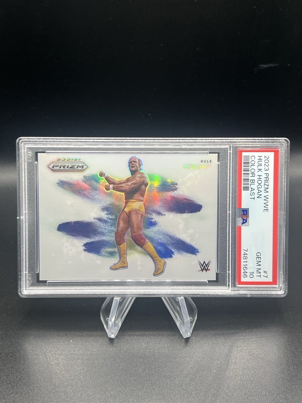 2023 WWE Prizm Hulk Hogan Color Blast PSA 10