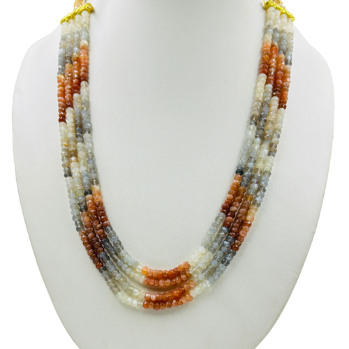 Collier Perles Prehnite Naturelle 9-13 Mm - 18,5 Pouces, 220 Carats, Sans Emballage