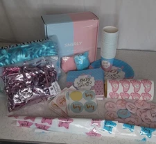 Smirly Gender Reveal Decoration Kit Party Supplies
