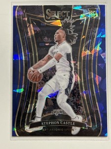 2024-25 Select Basketball Stephon Castle #388 RC Mezzanine Blue Ice Prizm