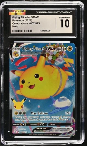 2021 Pokemon Celebrations #007 Flying Pikachu VMAX CGC 10 GEM MINT