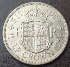 1956 Elizabeth II Half Crown A/UNC