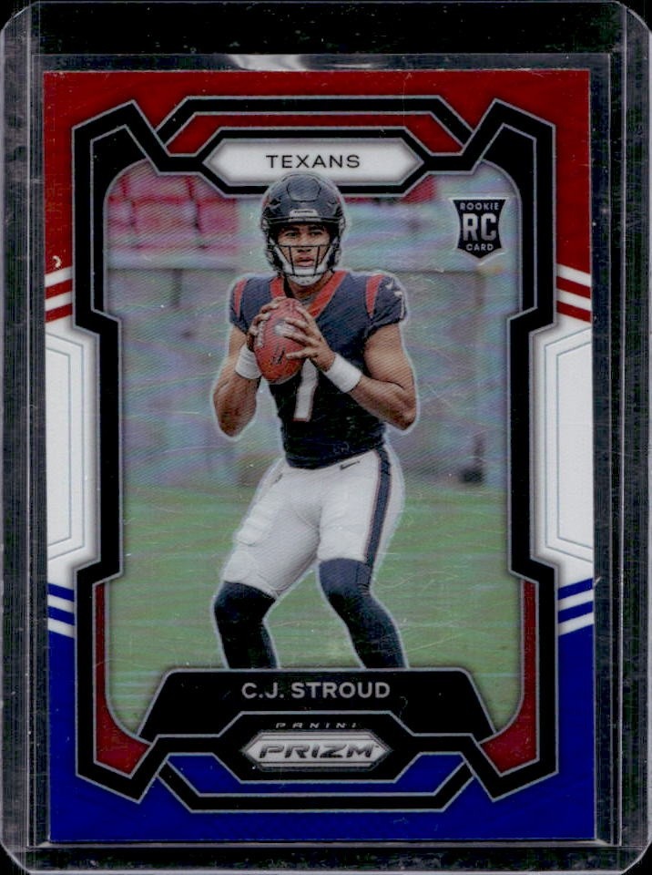 2023 Panini Prizm C.J. Stroud Red White and Blue Rookie RC #339 Texans