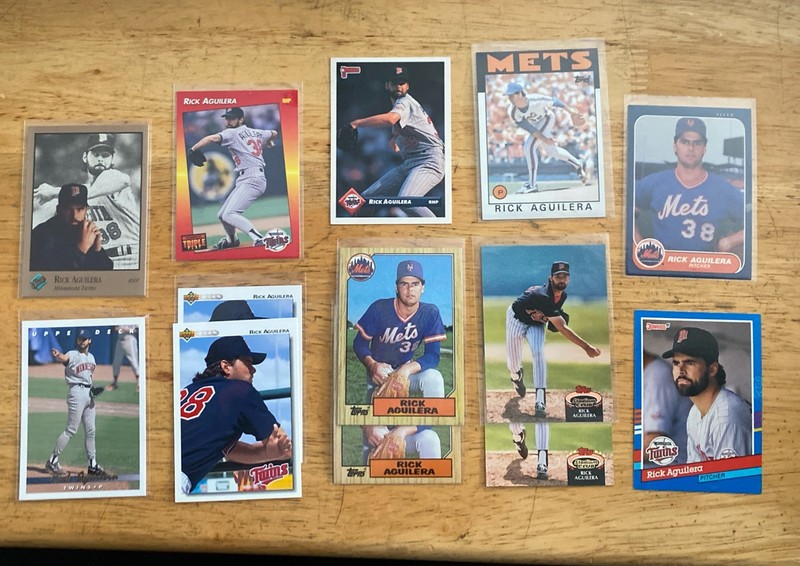 Rick Aguilera 19 Card Lot. Twins Mets