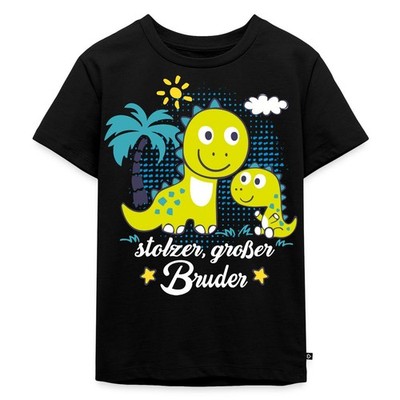 Stolzer Großer Bruder Geschenk Dino Dinosaurier Kinder Premium Bio T-Shirt