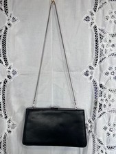 Borsa da sera Giani Bernini rettangolare in pelle nera
