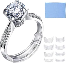 Ring Sizer Adjuster for Loose Rings,8Pcs Different Sizes Invisible Transparent R