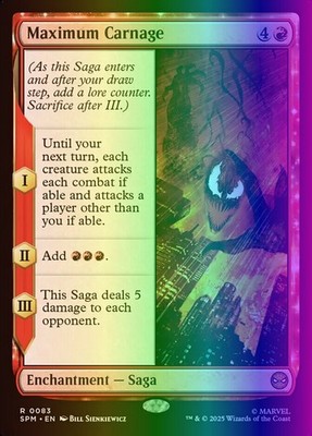 MTG Magic the Gathering Maximum Carnage (83/314) Marvel's Spider-Man NM FOIL