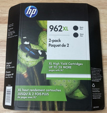 HP 962XL Black Ink Cartridges 2-Pack Exp 02/2021 Factory Sealed