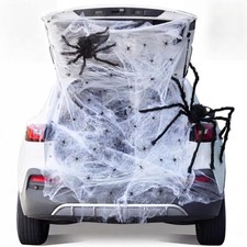Trunk Or Treat Car Decorations Kit for SUV Outdoor Halloween Stretch Spide