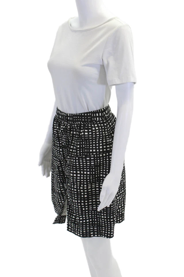 Falda Theory Mujer Algodón Geométrico Abotonada Negra Talla 2 Foto 2 de 4