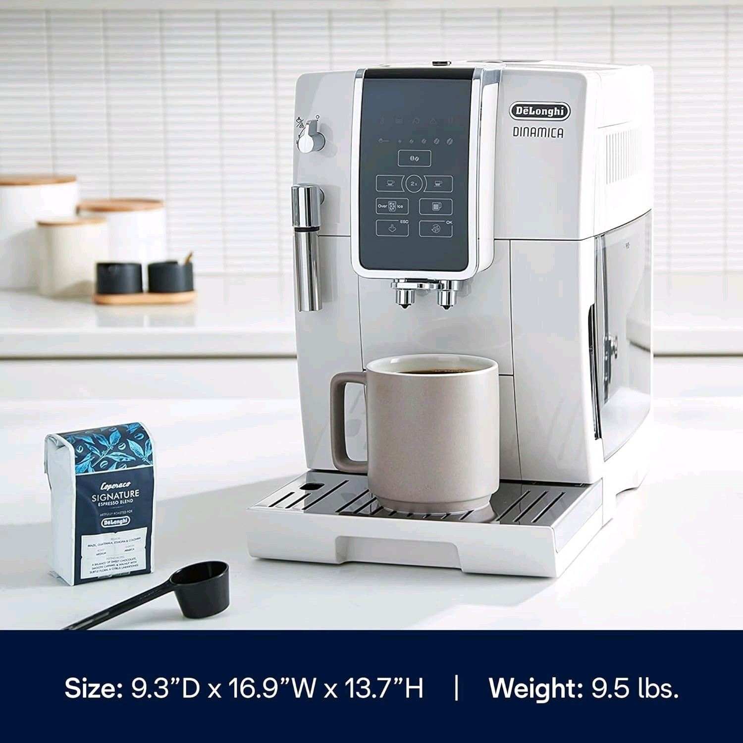 DeLonghi-Dinamica Compact Fully Automatic Coffee/Ice/Hot/Espresso Drinks Machine