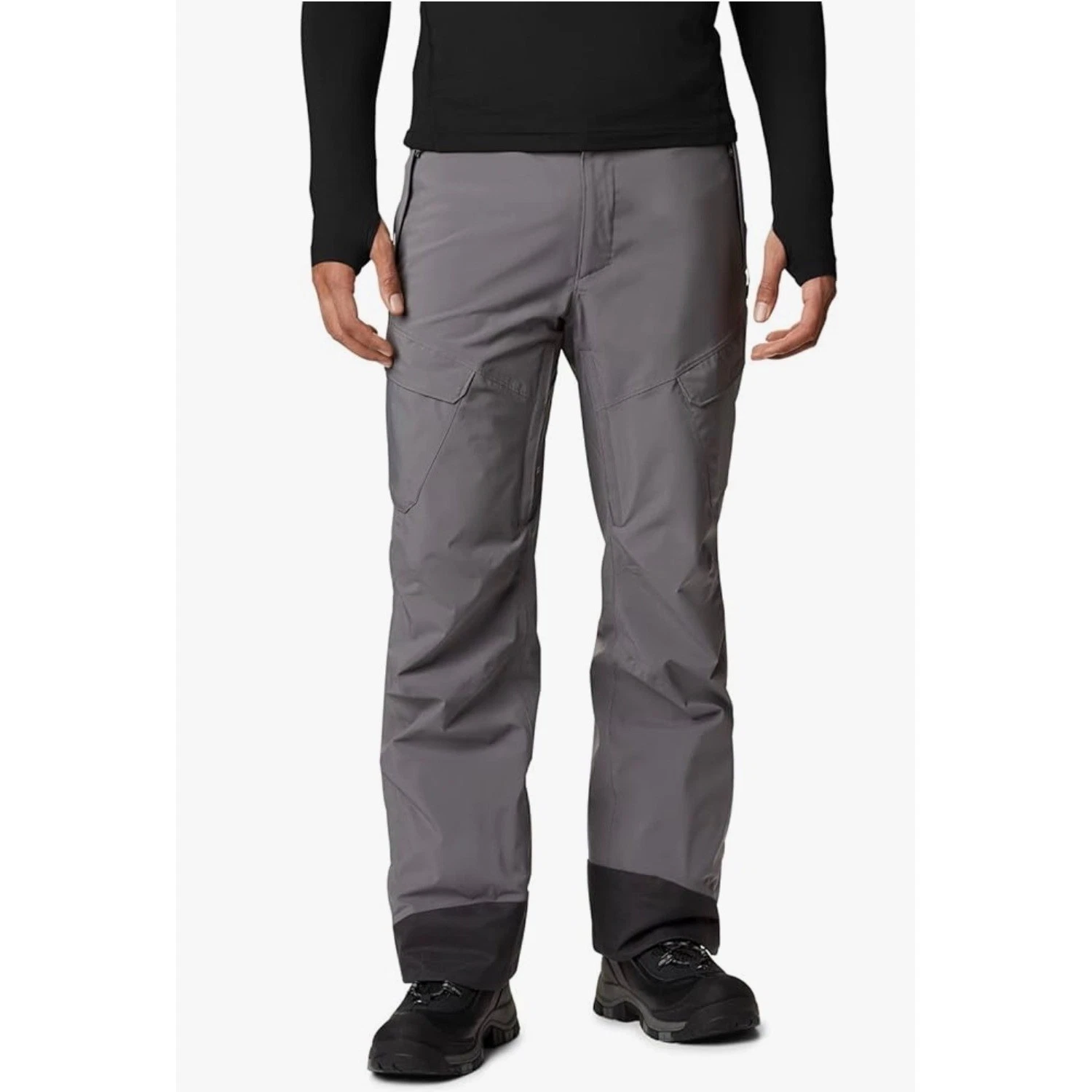 Columbia Powder Stash Mens XL Regular Gray Snow Pants Omni-Heat WO0979-023 NEW