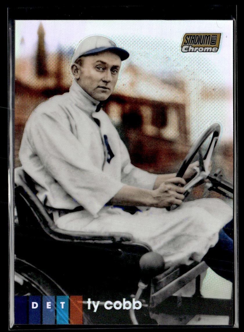 2020 Topps Stadium Club Chrome Gold Refractor Ty Cobb 32/50 Detroit Tigers #214
