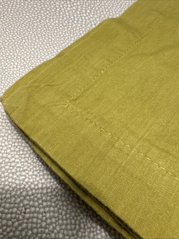 "Juego de 6 servilletas de algodón LAMONT verde limón 21x21"" caja y barril" Foto 2 de 4