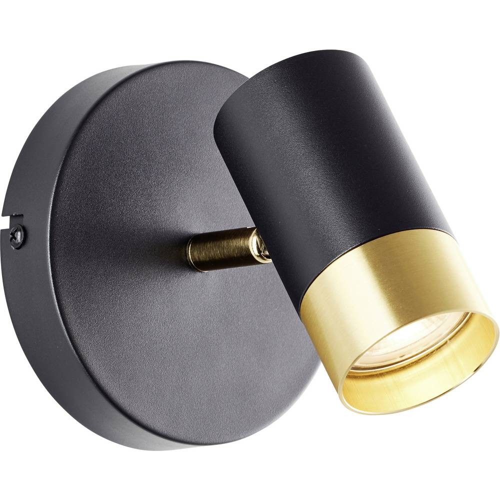 Applique GU10 noir sable Brilliant Wandspot 12,5cm G03410/86 spot mural salon