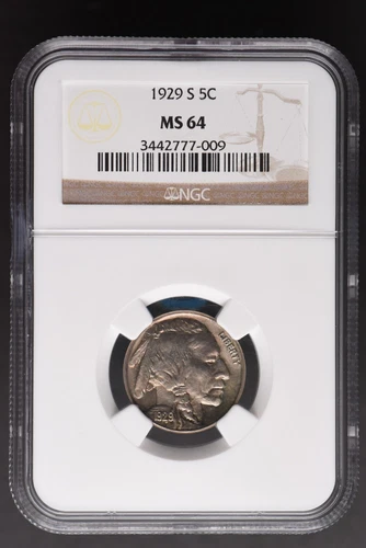 1929-S 5C Buffalo Nickel  NGC MS64