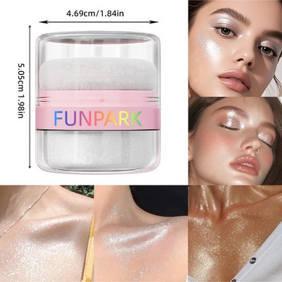 4-Farben Highlighter Puder Gesicht und Körper Make-up schimmernd