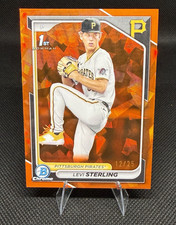 🔥2024 Bowman Draft Sapphire Levi Sterling Orange /25 1st Bowman Refractor
