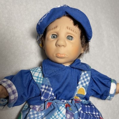 Gi Go Palm My Pals Boy  Doll Blue Boat Crying boy Expressions Patchwork 1990 s.