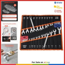 Combination Wrench Set 42 Piece Sae Metric 12 Point Box End 15 Degree Angled Combination Wrench Set 42 Piece Sae Metric 12 Point Box End 15 Degree Angled