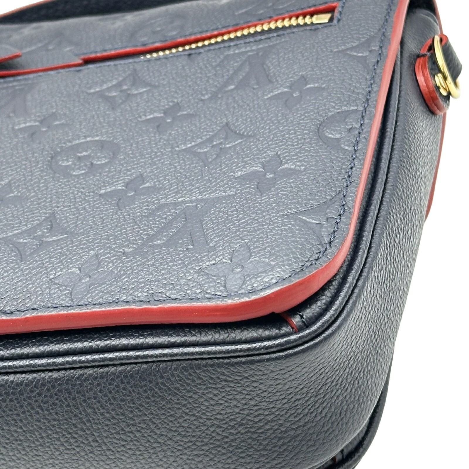 Louis Vuitton Pochete Metis MM Monogram Empreinte Navy Red M44071 image 9