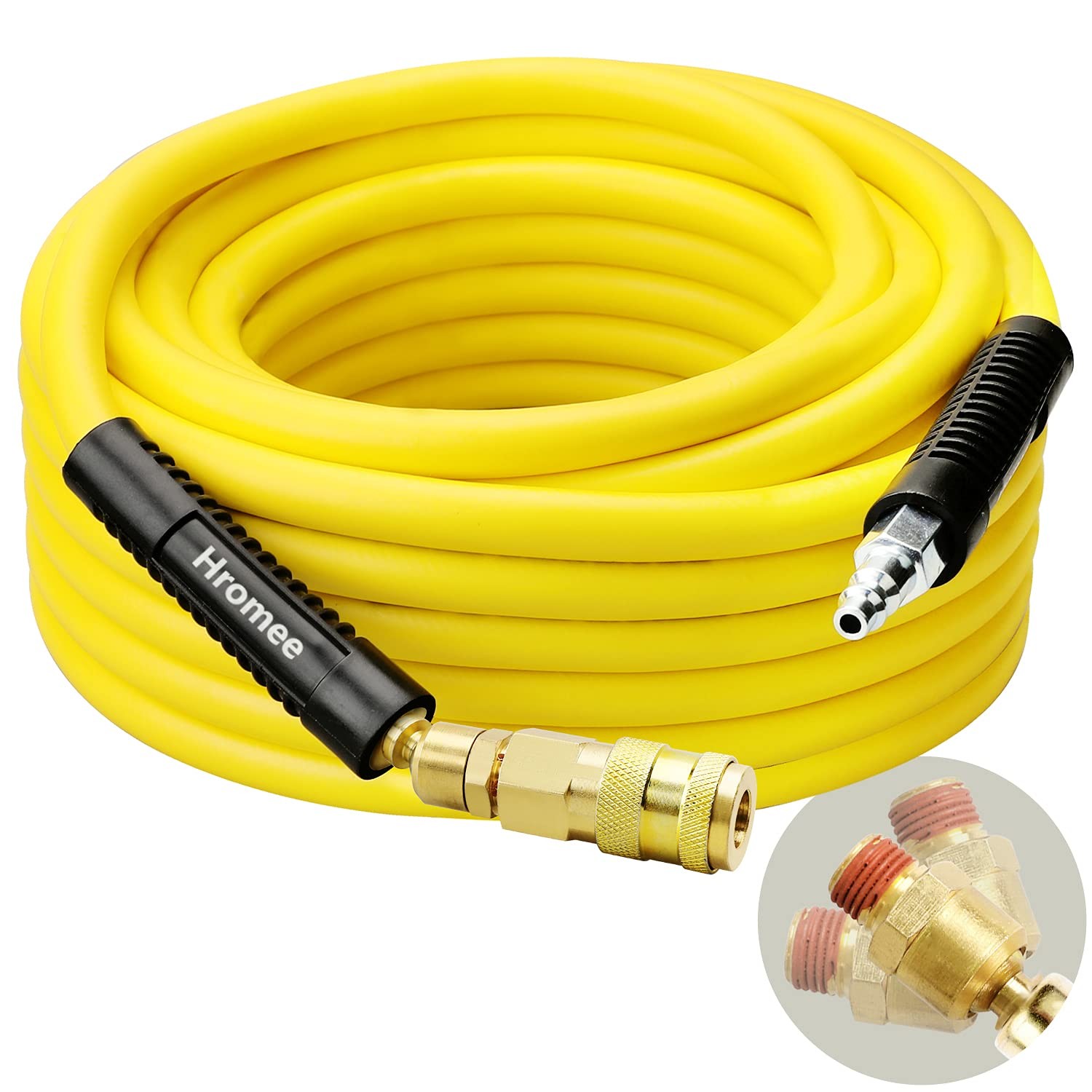 Hose 3/8 In X 50 Ft Hybrid Rubber & Pvc Hose With 1/4 In