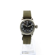 Vintage Elgin Sterling Black Dial Manual Wind Sz 5.5-7.5in Wristwatch #WB3718-2