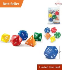 Foam Polyhedral Dice Set Educational Math Game Classroom Party Supplies