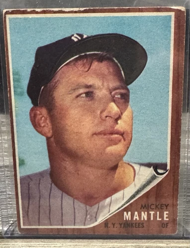 1962 Topps #200 Mickey Mantle New York Yankees Ungraded
