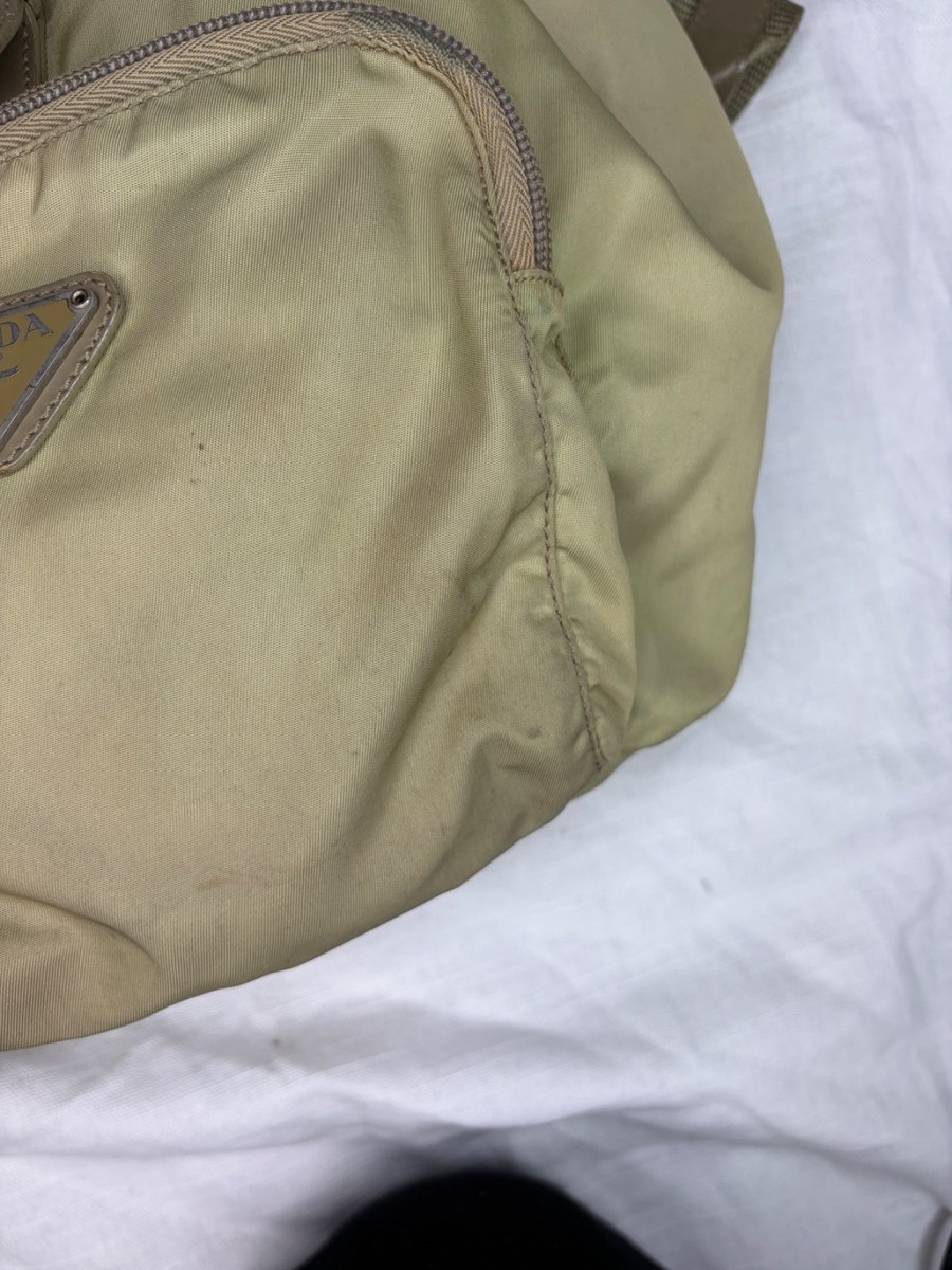 vintagre prada nylon biege backpack View 3