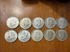 10 Silver 40% Kennedy Half Dollars 50 Cent Coins Lot 1967,1968,1969