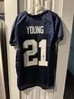 Notre Dame Kedren Young Signed #21 BLUE Football Jersey Leaf Witnessed COA Auto
