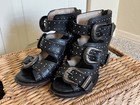 Freebird Women's Black Leather VIOLET Heels - Size 6M - Rare Find! - $250 Retail — photo 1