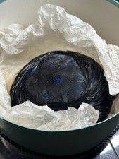 Antique 1920s Gibbe Flapper Style Peacock Black Feather Women's Hat Great Gatsby