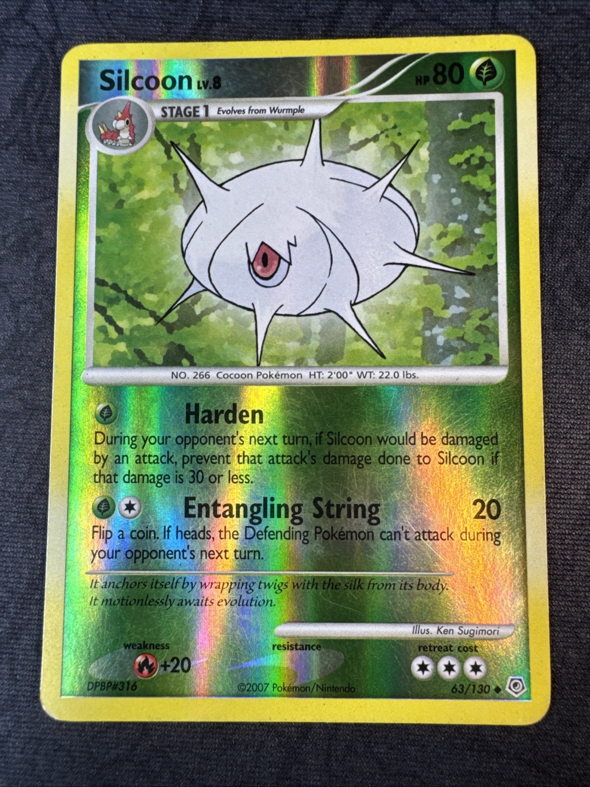 Silcoon 63/130 Diamond and Pearl Reverse Holo Regular Pokemon