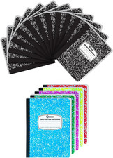 Wide Ruled Composition Notebooks 5-Pack  Black Marble 12-Pack Combo Set