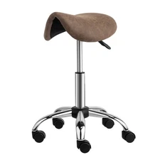 Saddle Stool Rolling Chair, Adjustable Ergonomic Saddle Chair with Swivel Wheels