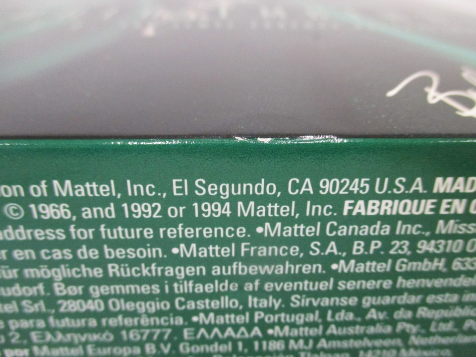 MATTEL BARBIE 1996 JEWEL ESSENCE BARBIE BOB MACKIE EMERALD EMBERS NEW