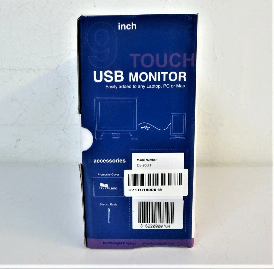 DOUBLESIGHT DS-90UT Black 9" Touchscreen Monitor 200 cd/m2 300:1 - Image 4 of 4