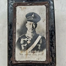 Antique WWI German Military Friedrich Match Safe Vesta