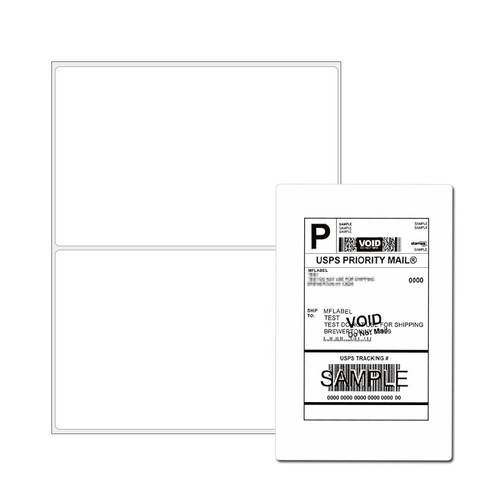 5000 etiquetas de envío 8,5x5,5 redondeadas autoadhesivas 2 por hoja para inyección de tinta láser - Imagen 5 de 7