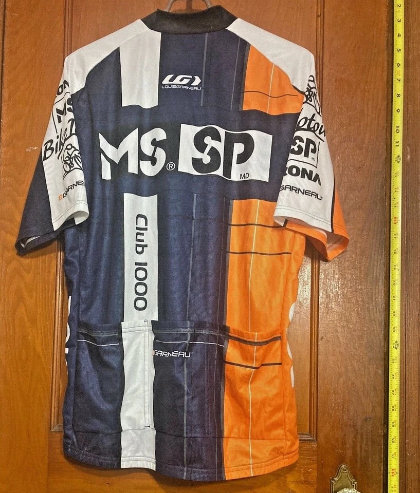 Jersey de ciclismo Louis Garneau grande con cremallera con mangas cortas y 3 bolsillos para botellas Foto 2 de 4