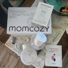 Momcozy S12 Pro Two Wearable Breast Pumps (Open Box - NEW See Close Up Photos).