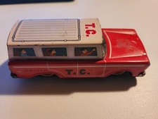 Vintage China MF-946 TAXI CAR Tin Lithography Friction Toy Late 70's - 1 of 4