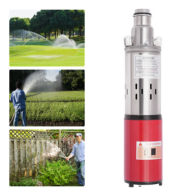 DC 12V Solar Submersible Pump Deep Well Water DC Pump Stainless Steel 1500L/H